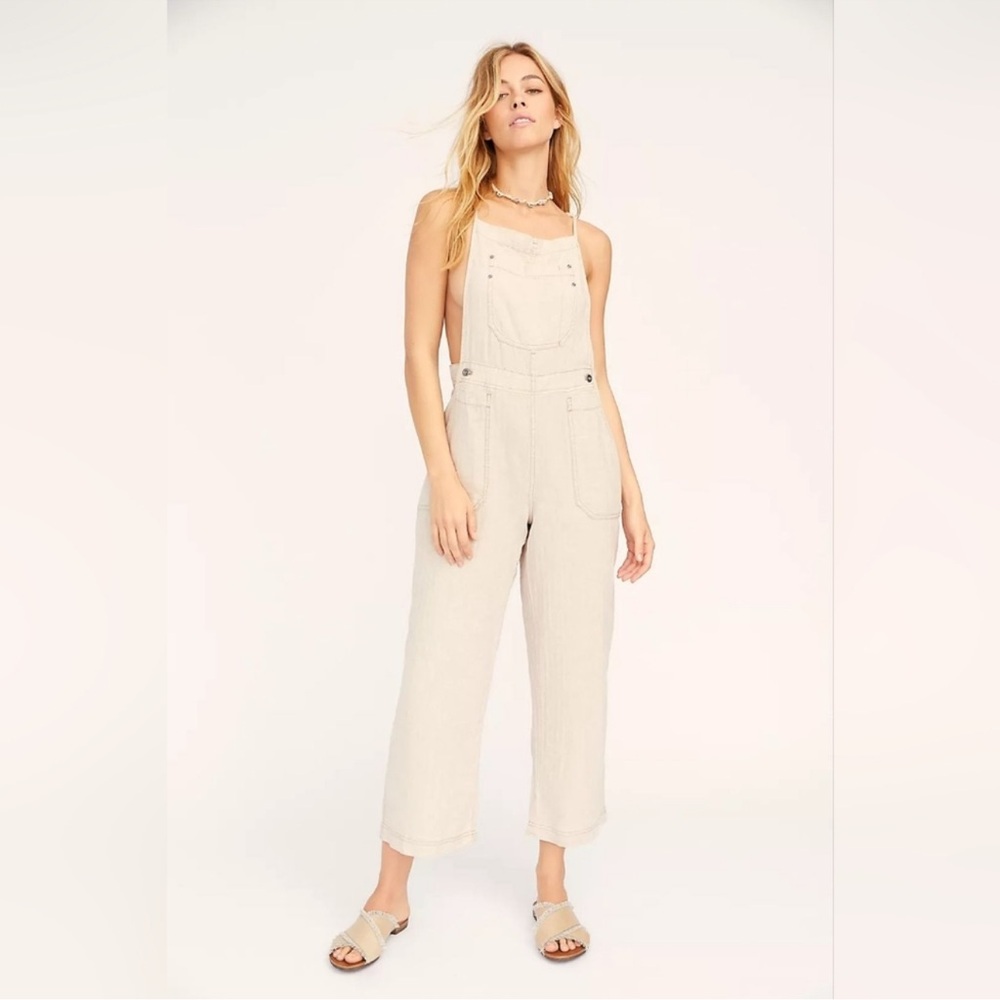 Free People Natural Sights Overalls